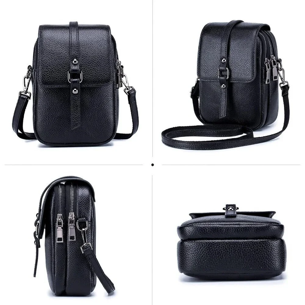 Leather Crossbody Phone Bag Women's Small Wallet Purse Phone Pouch